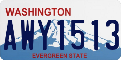 WA license plate AWY1513