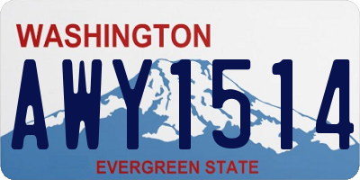 WA license plate AWY1514