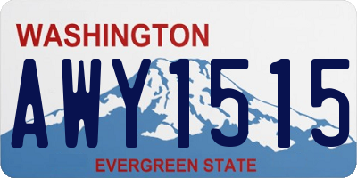 WA license plate AWY1515