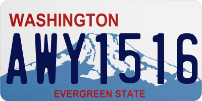 WA license plate AWY1516