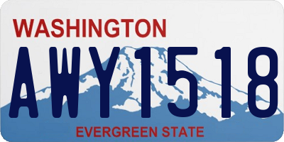 WA license plate AWY1518