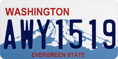 WA license plate AWY1519