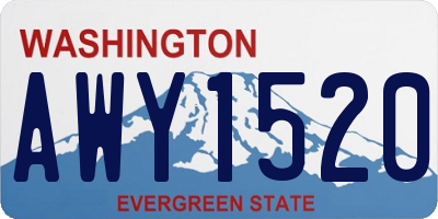 WA license plate AWY1520