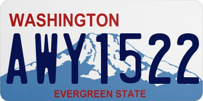 WA license plate AWY1522
