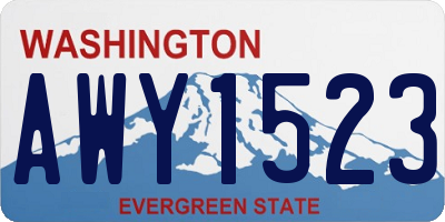 WA license plate AWY1523