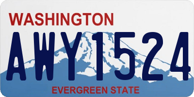 WA license plate AWY1524