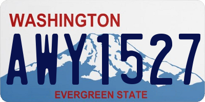 WA license plate AWY1527