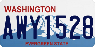 WA license plate AWY1528
