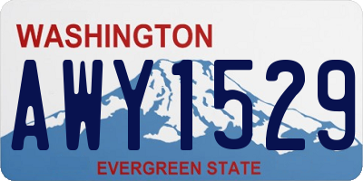 WA license plate AWY1529