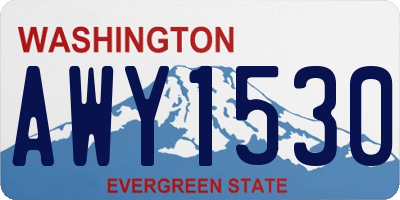 WA license plate AWY1530