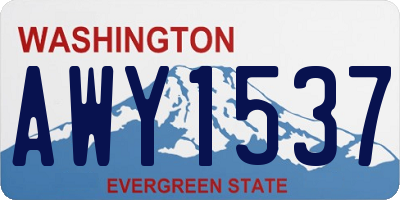 WA license plate AWY1537