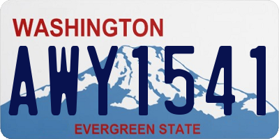 WA license plate AWY1541