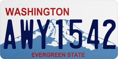 WA license plate AWY1542