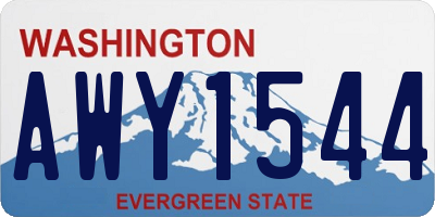 WA license plate AWY1544