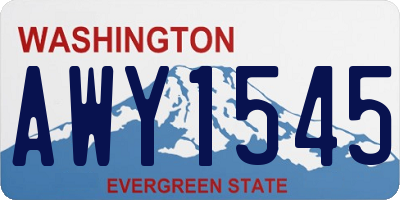 WA license plate AWY1545