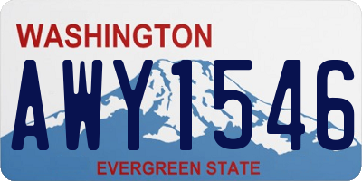 WA license plate AWY1546