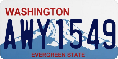 WA license plate AWY1549
