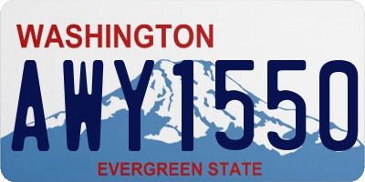 WA license plate AWY1550