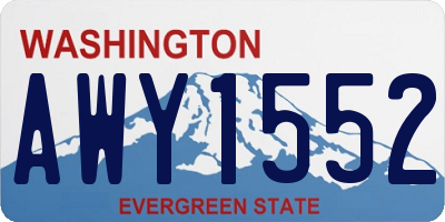 WA license plate AWY1552