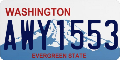 WA license plate AWY1553