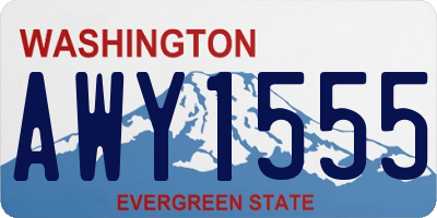WA license plate AWY1555