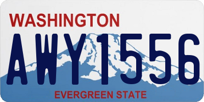 WA license plate AWY1556