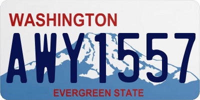 WA license plate AWY1557