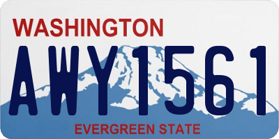 WA license plate AWY1561