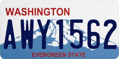 WA license plate AWY1562