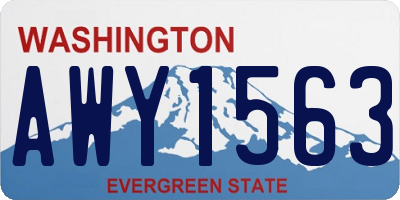 WA license plate AWY1563