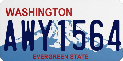 WA license plate AWY1564