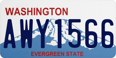 WA license plate AWY1566