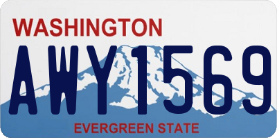 WA license plate AWY1569