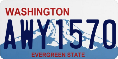 WA license plate AWY1570
