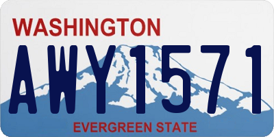 WA license plate AWY1571