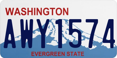 WA license plate AWY1574