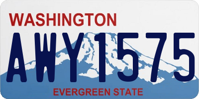 WA license plate AWY1575