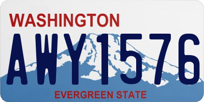WA license plate AWY1576