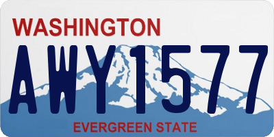 WA license plate AWY1577
