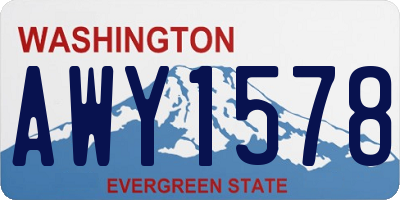 WA license plate AWY1578