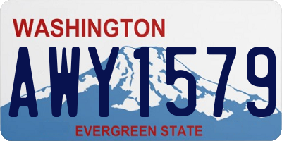 WA license plate AWY1579