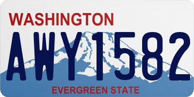 WA license plate AWY1582