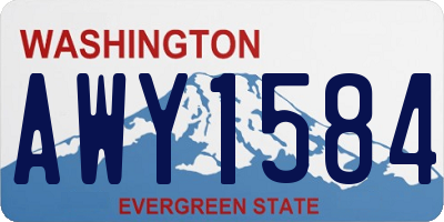 WA license plate AWY1584