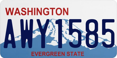 WA license plate AWY1585