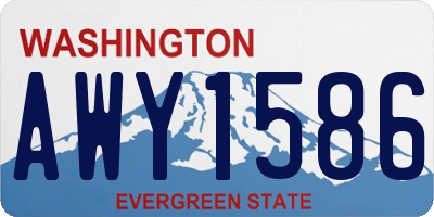WA license plate AWY1586