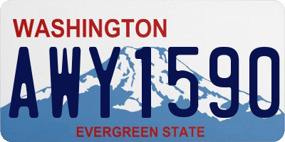 WA license plate AWY1590