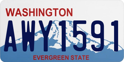 WA license plate AWY1591