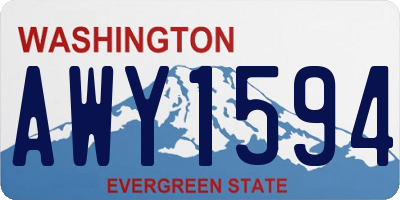 WA license plate AWY1594