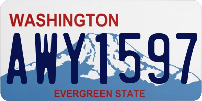 WA license plate AWY1597