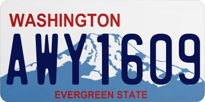 WA license plate AWY1609